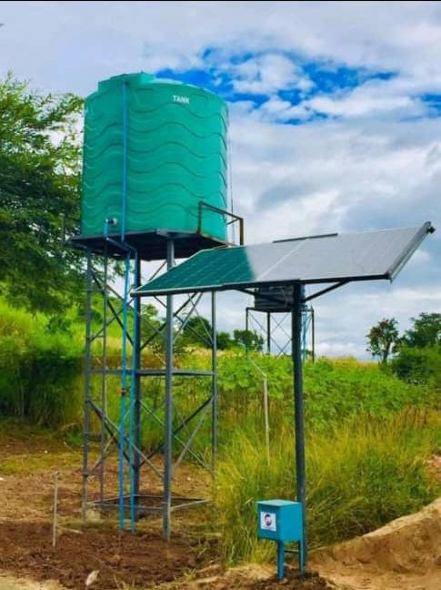 Agricultural solar water pumping setup